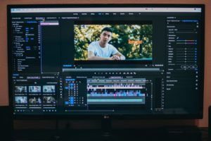 Video Marketing - Video editing program on computer screen